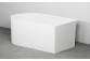 Bathtub wallmounted Cielo Febe , 140x80cm, white mat