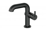 Washbasin faucet tall with rectangular spout, Deante Silia, nero