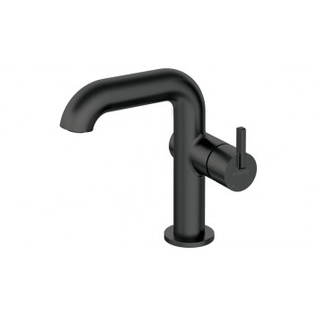 Washbasin faucet tall with rectangular spout, Deante Silia, nero