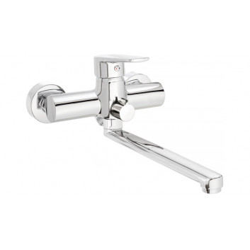 Wall mounted washbasin faucet, Deante Tubo, chrome