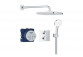 Concealed shower set with head shower Tempesta 250 Cube, Grohe Groheterm, chrome