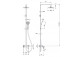 Overhead shower with mixer shower , Deante Arnika , gold