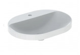 Geberit Variform Recessed washbasin, eliptyczna, 60cm, z overflow, with tap hole