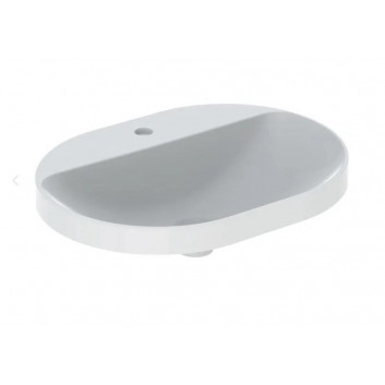 Geberit Variform Recessed washbasin, eliptyczna, 60cm, z overflow, with tap hole