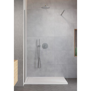 Shower cabin walk-in Radaway Modo New II, 160x200cm, glass transparent, profil Brushed GunMetal