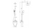 Overhead shower with mixer shower, Deante Corio , chrome