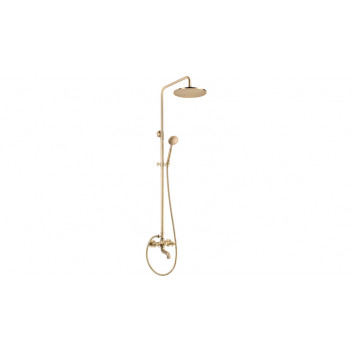 Overhead shower with mixer shower, Deante Temisto, chrome