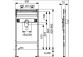 Concelaed frame for washbasin TECEprofil, height 820-980mm, with siphon