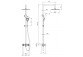 Overhead shower with mixer shower, Deante Temisto, brass