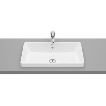 Recessed washbasin Roca Gap Square, 39x37cm, rectangular, overflow, white