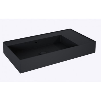 Washbasin wall mounted left 80x45.5cm, Elita Solid-Surface, white mat