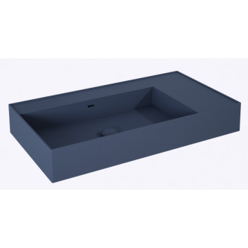 Washbasin wall mounted left 80x45.5cm, Elita Solid-Surface, white mat