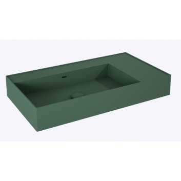 Washbasin wall mounted left 80x45.5cm, Elita Solid-Surface, white mat