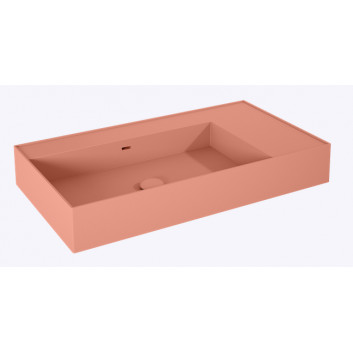 Washbasin wall mounted left 80x45.5cm, Elita Solid-Surface, white mat