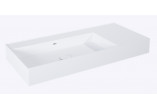 Washbasin wall mounted left 100.5x45.5cm, Elita Solid-Surface, white mat