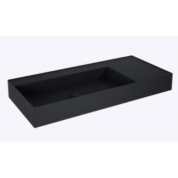 Washbasin wall mounted left 80x45.5cm, Elita Solid-Surface, white mat