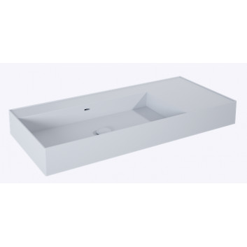 Washbasin wall mounted left 80x45.5cm, Elita Solid-Surface, white mat