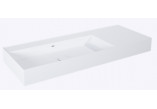 Washbasin wall mounted left 120.5x45.5cm, Elita Solid-Surface, white mat