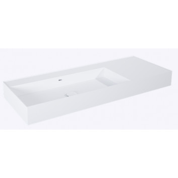 Washbasin wall mounted left 80x45.5cm, Elita Solid-Surface, white mat