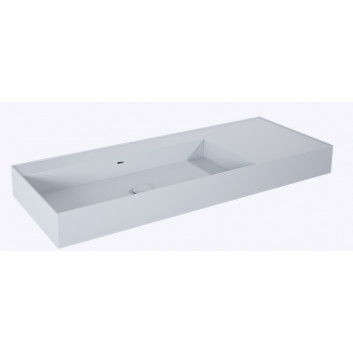 Washbasin wall mounted left 80x45.5cm, Elita Solid-Surface, white mat