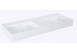 Washbasin wall mounted left DUO 120.5x45.5cm, Elita Solid-Surface, white mat