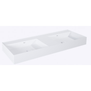 Washbasin wall mounted left 80x45.5cm, Elita Solid-Surface, white mat