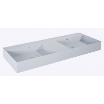 Washbasin wall mounted left 80x45.5cm, Elita Solid-Surface, white mat