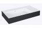 Washbasin wall mounted left DUO 120.5x45.5cm, Elita Solid-Surface, anthracite mat