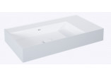 Washbasin wall mounted left DUO 120.5x45.5cm, Elita Solid-Surface, anthracite mat