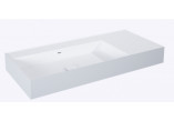 Washbasin wall mounted left 80.5x45.5cm, Elita Solid-Surface, white mat/anthracite mat