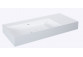 Washbasin wall mounted left 80.5x45.5cm, Elita Solid-Surface, white mat/anthracite mat