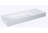 Washbasin wall mounted left 120.5x45.5cm, Elita Solid-Surface, white mat/black mat