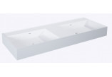 Washbasin wall mounted left 120.5x45.5cm, Elita Solid-Surface, white mat/anthracitemat