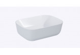 Washbasin wall mounted left DUO 120.5x45.5cm, Elita Solid-Surface, white mat/anthracite mat