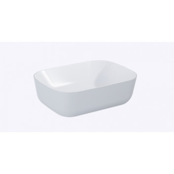 Washbasin wall mounted left DUO 120.5x45.5cm, Elita Solid-Surface, white mat/anthracite mat