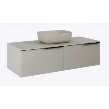 Countertop washbasin 45.5x32.5cm, Elita Reni, white hg/stone mat