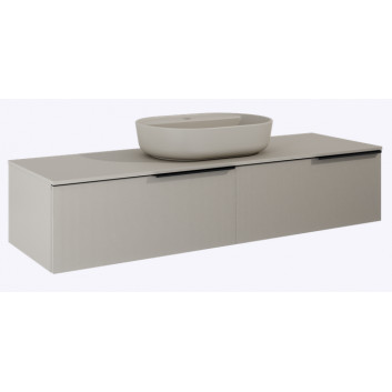 Countertop washbasin 45.5x32.5cm, Elita Reni, white hg/stone mat