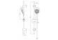 Shower set 5-funkcyjny with bar, Deante Avis, chrome