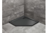 Pentagonal shower tray Radaway Doros PT, 80x80cm, acrylic, stone antracytowy
