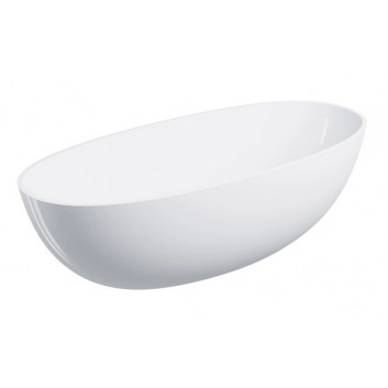 Bathtub freestanding 175x78cm, Omnires Shell M+, white mat