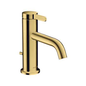 Single lever washbasin faucet 70 with pop-up waste with pull-rod, Hansgrohe Axor One, gold optyczny polerowany