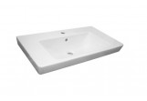 Vanity washbasin/wall mounted Roca Caserta, 80x45cm, z overflow, battery hole, white