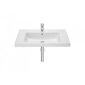 Washbasin wall mounted Roca Gap Square, 60x46cm, z overflow, battery hole, white