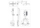 Shower set concealed z BOXem termostatycznym, Deante Box, chrome