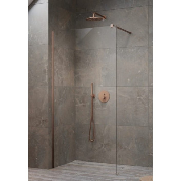 Door shower walk-in Radaway Essenza Pro White, 160x200cm, glass transparent, white profile