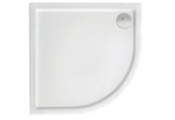 Acrylic shower tray Roca Malaga Medio R-55 Flat 90 x 90 x 7,5 cm, white