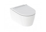 Wall-hung wc WC Geberit ONE, TurboFlush, with seat toilet, panel dekoracyjny: shiny chromee