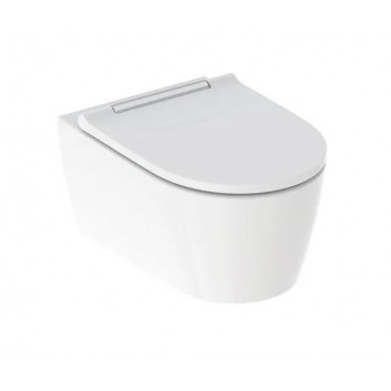 Wall-hung wc WC Geberit ONE, TurboFlush, with seat toilet, white