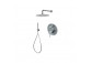 Shower set Vema Tiber Steel, concealed, 2 wyjścia wody, overhead shower 25cm, stainless steel inox