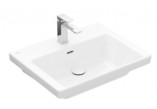 Washbasin rectangular z overflow without tap hole 65x47cm, Villeroy&Boch Subway 3.0, Weiss Alpin CeramicPlus,